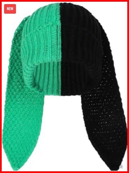 Knit Beanie Hat Long Ears Cute Funny Winter Warm Skull Cap Ski Beanie main image 6